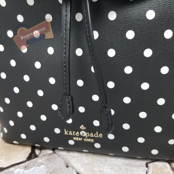 Minnie Mouse Black Backpack Polka Dot Large Bifold Wallet White Kate Spade main image 16
